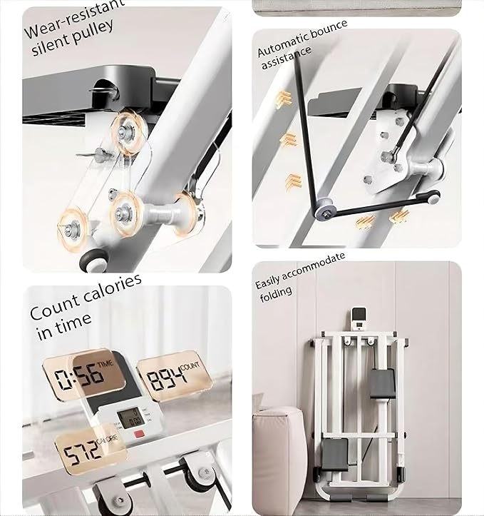 Foldable Stair Stepper Machine with Adjustable Handlebar & Step Counter - Compact Stair Climber for Home Gym, Cardio Workout Equipment, Space-Saving Step Machine for at-Home