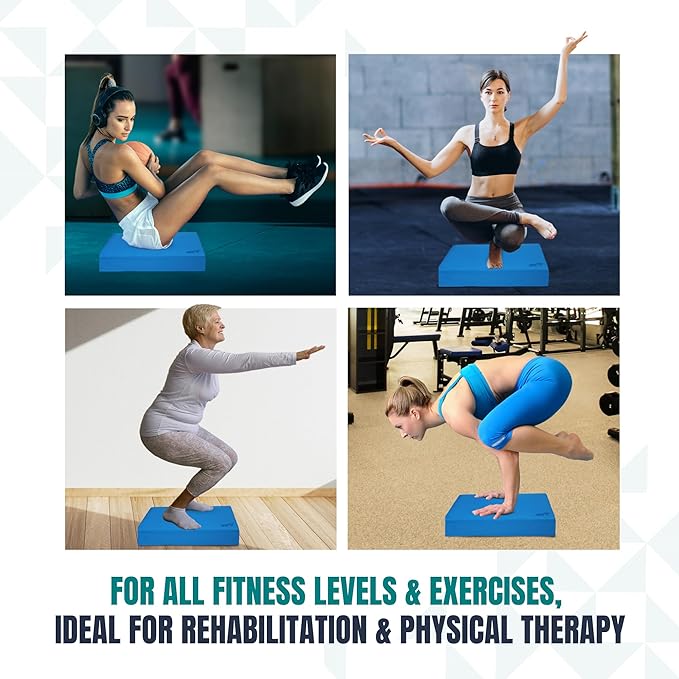 High-Density Balance Pad - Durable TPE Foam Balance Pad Physical Therapy, Foam Exercise Pad with Non-Slip Surface, Lightweight for Home & Gym Workouts, Core Strength & Balance Enhancement