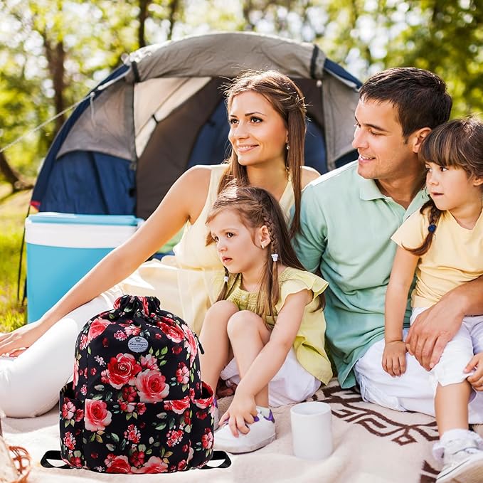 HUA ANGEL Drawstring Backpack Bag, Sport Gym Sackpack Lightweight Small Gym Bag for Men Women Pull String Sport Beach Bag