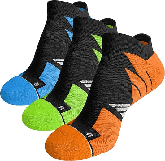 Hylaea No Show Running Athletic Anti-Blister Wicking Coolmax Socks, Seamless Anti-odor