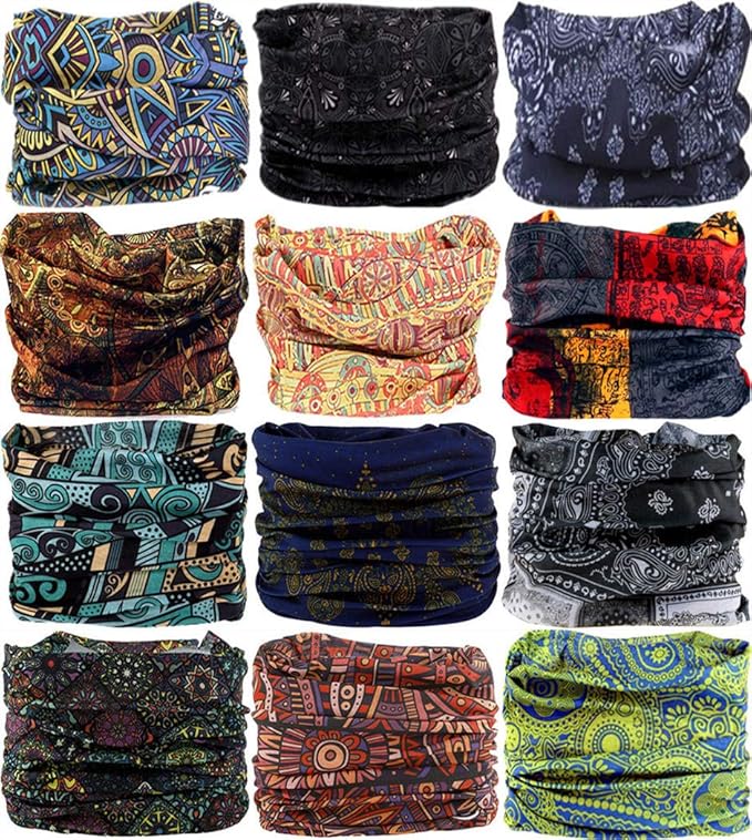 Headband Neck Gaiter Head Wrap Headwear Face Mask Magic Scarf Bandana for Men and Women