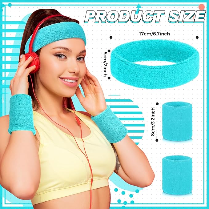 Tarpop 80s Neon Women Slouch Socks 90s Headbands Wristbands Fanny Pack Leg Warmers Sweatbands Waist Bag Women Party Costume