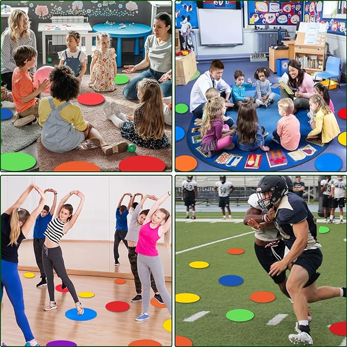 Spot Markers 18 Pcs 9 Inch 10 Inch Non Slip Rubber Agility Markers for Football, Basketball Training Markers,School Activities, Exercise Drills