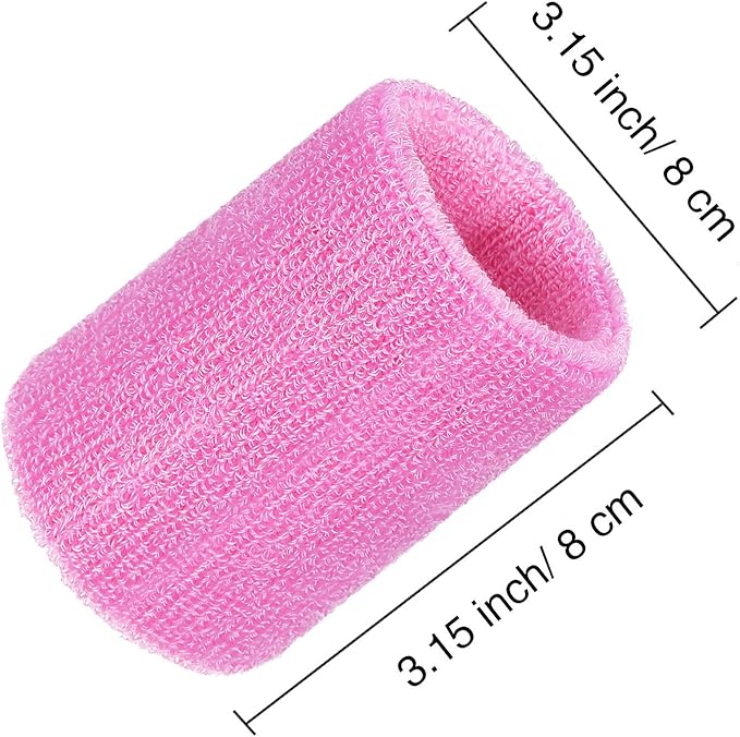 12 Pack Sweatbands Sports Wristband Cotton Sweat Band for Men and Women, Good for Tennis, Basketball, Running, Gym, Working Out