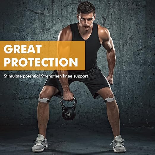 Silicone Patellar Tendon Support Strap 2-Pack, Knee Brace for Women & Men, Adjustable Non-Slip Patella Band Support for Running Basketball (Gray)