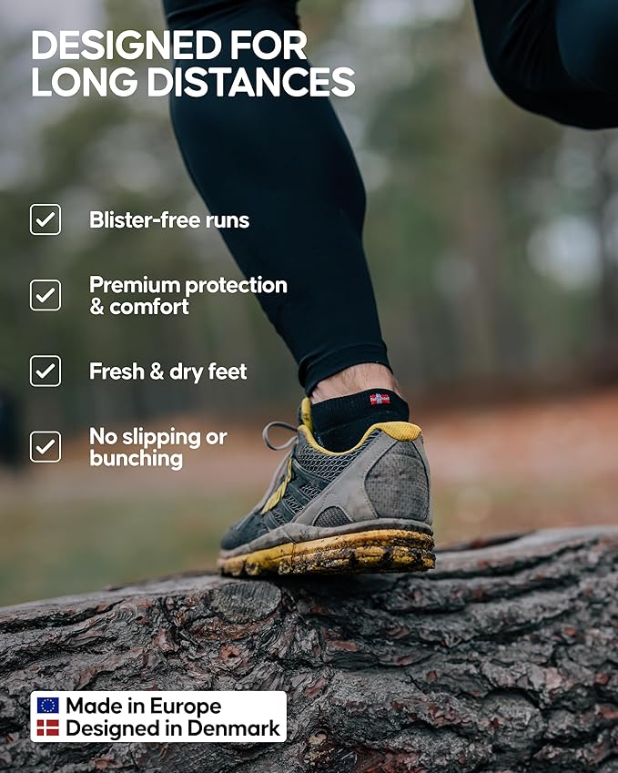 DANISH ENDURANCE Ultra-Comfort Ankle Running Socks - 3 or 5 Pack