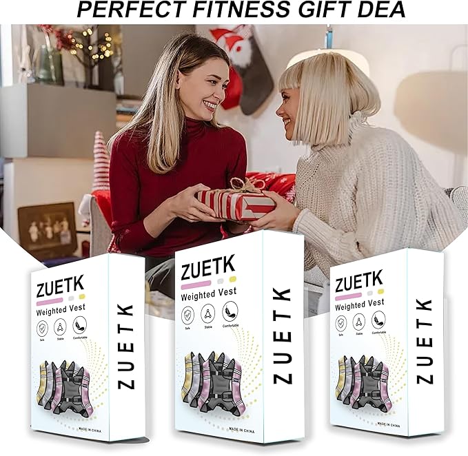 Weighted Vest, 6lb/8lb/12lb/16lb/20lb/25lb/30lb Weight Vest with Reflective Stripe, Weighted Vest for Men Women Workout Equipment for Strength Training, Running, Jogging, Fitness, Weight Loss