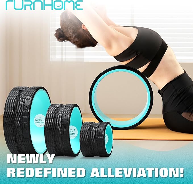 Furnhome Back Roller - Back Wheel for Deep Tissue Massage,Yoga Wheel for Back Pain & Stretching- Comfy Deep Tissue Massage Roller (3-Pack)