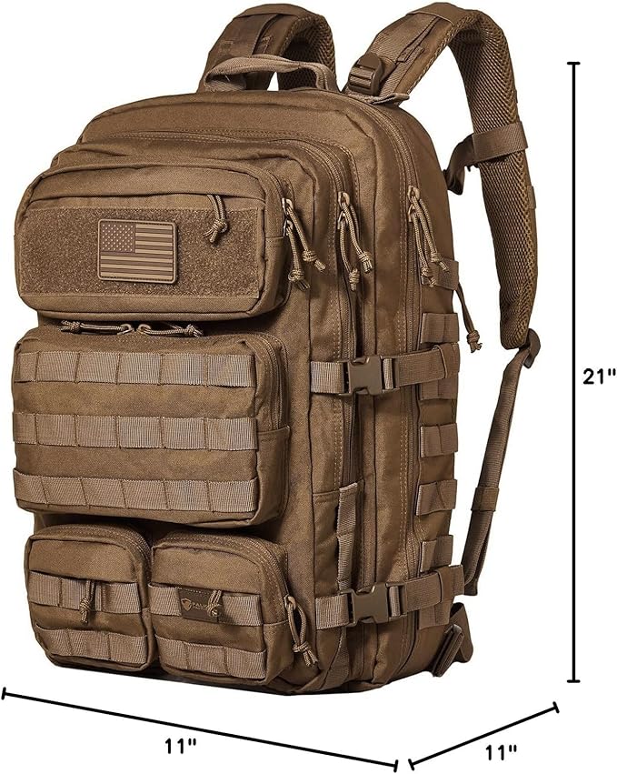 Falko Tactical Backpack 50L, 2.4x Stronger, Large Military Molle Rucksack, Heavy Duty, Work and Outdoors