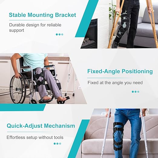 ROM Knee Brace Hinged Knee Brace for Recovery Stabilization,ACL,MCL and PCL Injury Post Op Immobilizer Adjustable Orthopedic Support Stabilizer After Surgery Leg Brace For Left and Right