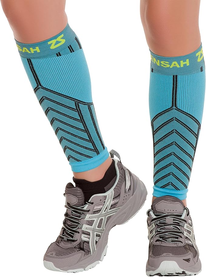 Zensah Running Leg Compression Sleeves - Shin Splint, Calf Compression Sleeve Men and Women