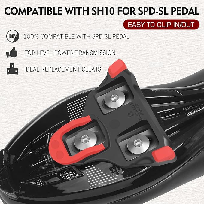 BUCKLOS SPD-SL Pedals PD-R8000 Road Bike Pedals - Bicycle Clipless Titanium Sealed Bearing Nylon/Aluminium Ultegra Clip Pedals Compitable with Shimano SPD-SL Cleats for Indoor Cycling (9/16")