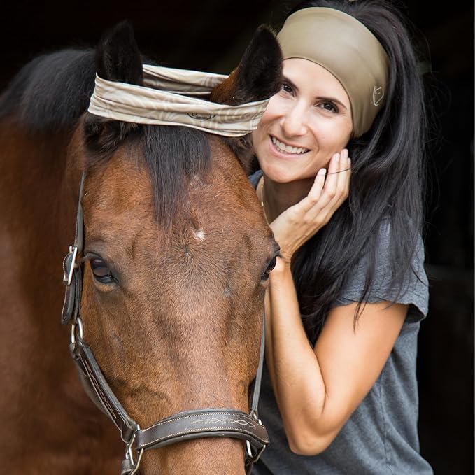 Equestrian Headbands Designed to Wick Moisture and Protect Hair Under Helmets, for Horseback Riding, Biking, and Securing Ear Buds