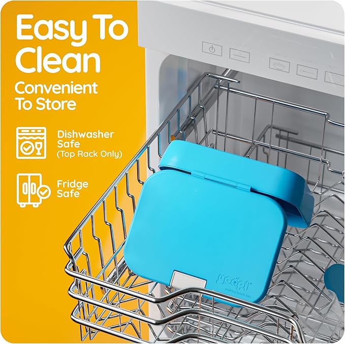 YOOPI Bento Box for Kids, Leak-Proof, BPA-Free School Bento Lunch Box Containers with Compartments. Online Healthy Meal Planning, Durable, Easy-Clean, Eco-Friendly Lunchbox for Boys (Sky Blue)