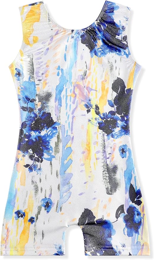 EQSJIU Leotards for Girls Gymnastics Sleeveless Sparkly Toddler Tumbling Outfits Dance Clothes Biketards for Kids 1-10 Years