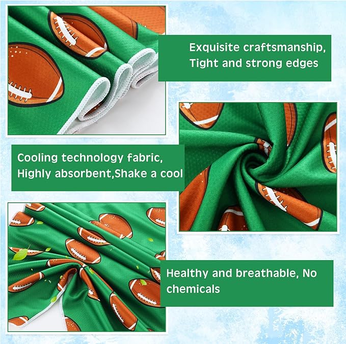 12 Pcs Cooling Towel 40 x 12 Inch Basketball Baseball Football Volleyball Soccer Softball Microfiber Fast Drying Towel for Gift Women Men