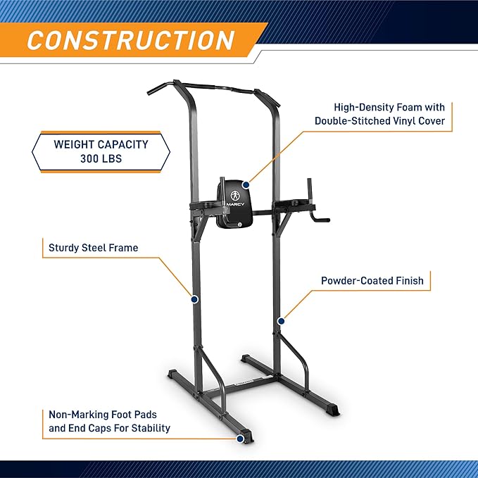 Marcy Multi-Functional Power Tower Home Gym for Strength Trainings