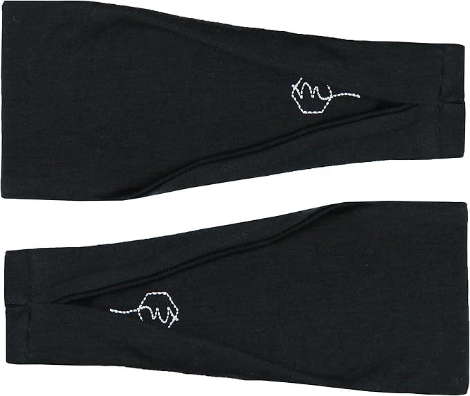 Maven Thread Workout Headbands for Women, 2Pack - 4 inch Thick Wide, Non Slip Sweatbands for Women, Ideal for Exercise, Gym Hairband for Athletic Workouts and Yoga, Black Marble