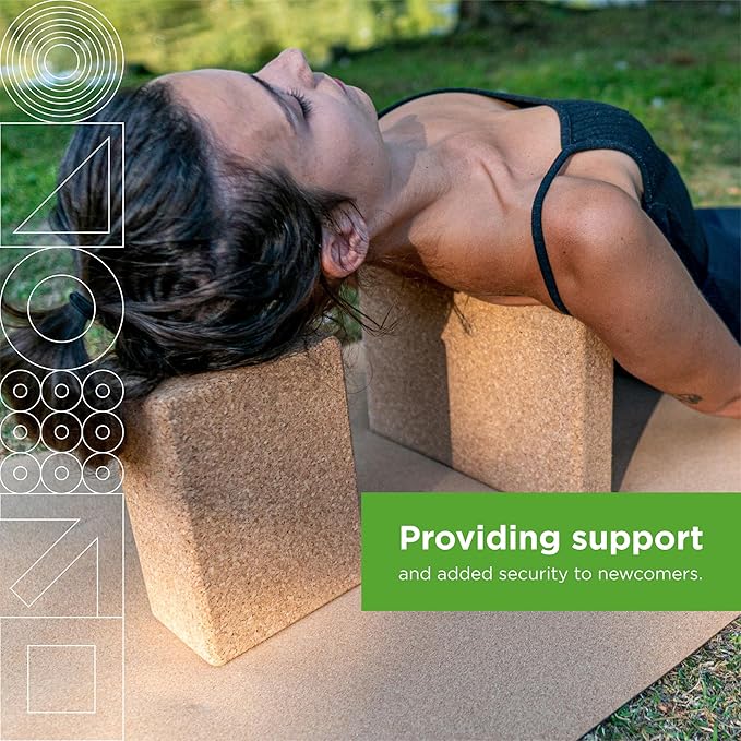 Go4Cork Cork Yoga Block for Yoga, Pilates & Meditation | Non-Slip, Hypoallergenic, Sustainable, Non-Toxic Yoga Block
