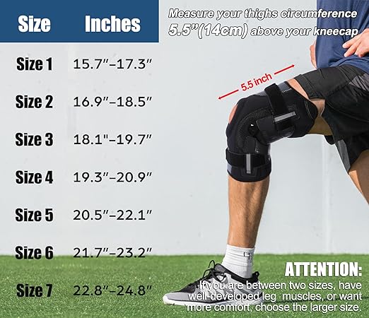 NEENCA Professional Knee Brace for Knee Pain, Hinged Knee Support with Patented X-Straps Fiting System, Strong Stability for Joint Pain Relief, Arthritis, Meniscus Tear, ACL, PCL, MCL, Sports, Workout