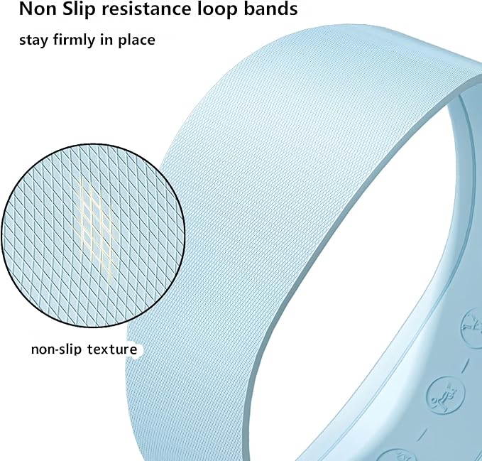 PROIRON Silicone Resistance Bands for Legs Booty Non Slip, Non-Rolling-Up Loop Bands for Exercise, Skin-Friendly Mini Bands with Postures, Resistance Loop for Women Yoga, Pilates Workouts, Set of 3