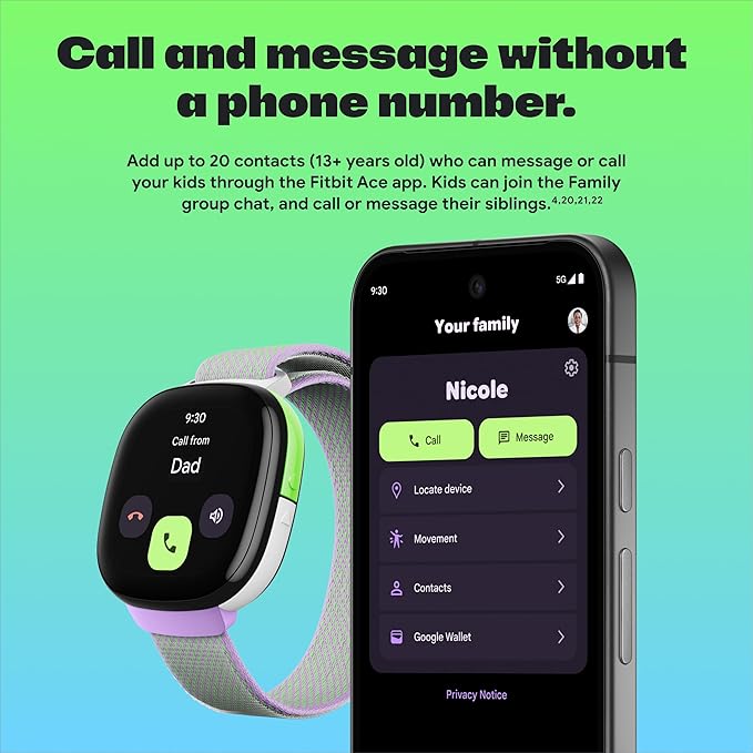 Fitbit Google Ace LTE - Kids Smartwatch with Call, Message, GPS, and Activity-Based Games, Ace Pass Data Plan Required - Mild - Strange Arcade
