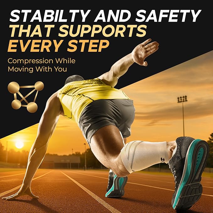 CopperJoint Running Calf Compression Sleeve Women – Easy-On Footless Calf Compression Sleeves for Men, Support Mens Leg Sleeves for Runners, Basketball, Sports, Copper Infused Nylon - Grey, X-Large