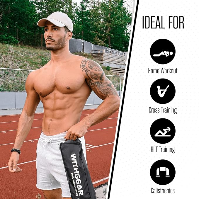 Push Up Bar – Folding Dip Bar for Home Workout, Lightweight & Portable Strength Training Equipment for Men & Women, Indoor & Outdoor Use (Hawk)