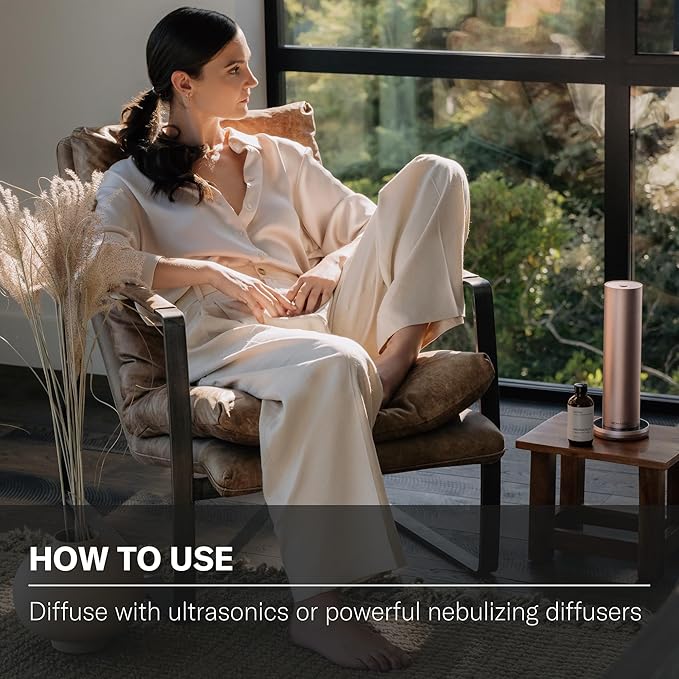 AromaTech Santal Escape Aroma Essential Oil Blend: Luxury Hotel Inspired Aromatherapy with Ocean Air, Sandalwood, Iris for Ultrasonic Diffusers & Nebulizers - 0.3 fl oz, 10 mL