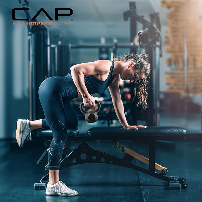 CAP Barbell Black Cast Iron Kettlebell Single or Set | 10-80 Lbs