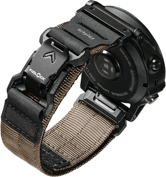 bitplay QuickFit Watch Band 22mm / 26mm – Magnetic Fidlock Buckle, Reinforced Nylon & Hypalon Strap, Compatible with Garmin Forerunner, Instinct, Quatix Series