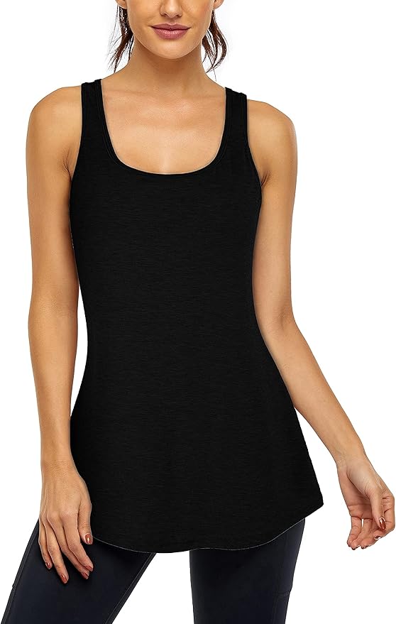 Cestyle Womens Tank Tops with Built in Bras Racerback Yoga Workout Sports Activewear