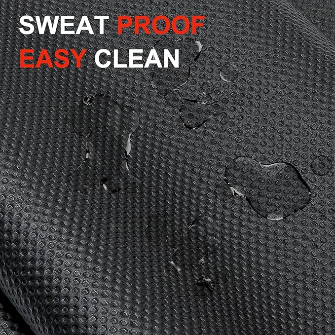 Bike Mat, Exercise Mat for Carpet & Hardwood Floors, Cushioned, Black