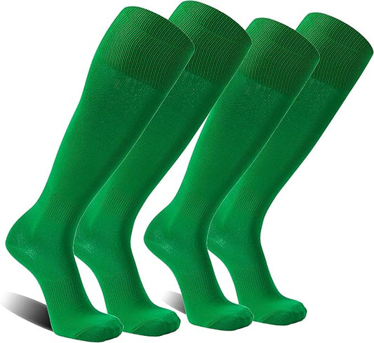 FOOTPLUS Baseball Softball Socks, Unisex Over Knee High Solid Sports Rugby Soccer Homecoming Socks
