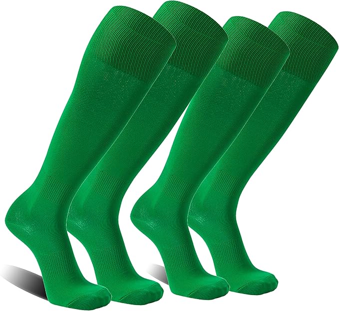 FOOTPLUS Baseball Softball Socks, Unisex Over Knee High Solid Sports Rugby Soccer Homecoming Socks