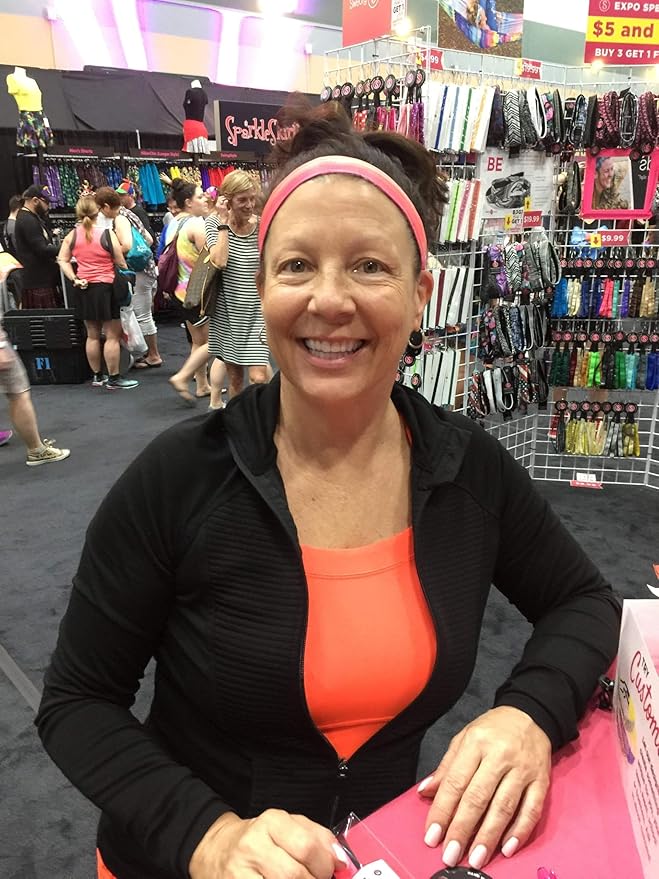 Sweaty Bands Womens Girls Headband - Non-Slip Velvet-Lined Exercise Hairband - Watercolors Pink 1-Inch