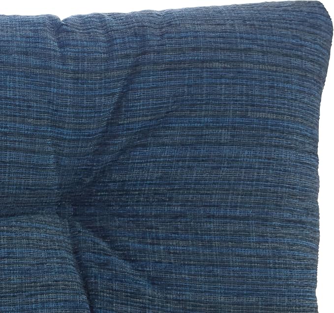 Klear Vu Corner Nook or Piano Seat Omega Non-Slip Tufted Bench Cushion for Indoor Furniture, Entryway Storage, Bay Window, 43 Inches, 10 Blue