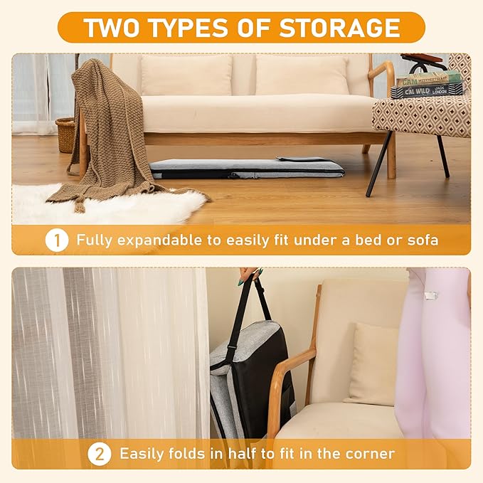 Floor Chair with Water Repellent Fabric 14-Position Adjustable Floor Chair with Back Support Portable Ground Seating for Adults Foldable Meditation Seat with Washable Cover (Light Grey)