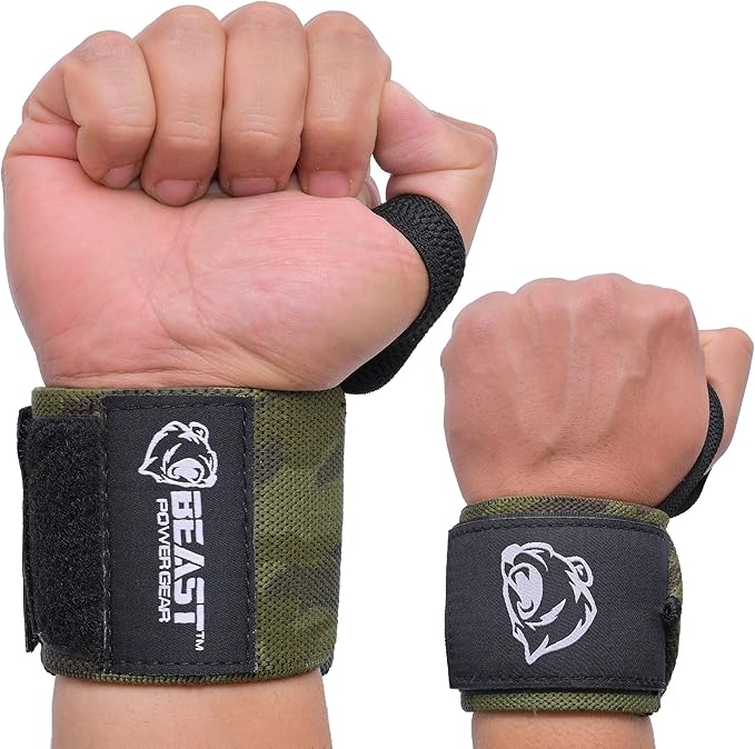 Wrist Wraps for Weightlifting 18” Premium Quality Wrist Support for Bodybuilding Heavy Duty Thumb Loop Powerlifting, Strength Training for Men and Women