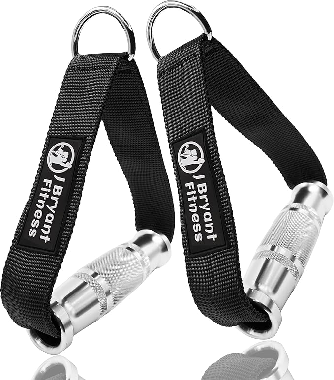 J Bryant Fitness Metal Gym Handles for Cable Machine Attachment Heavy Duty Aluminum Alloy Handle Grips Durable Workout Handles for Resistance Bands Pulley LAT Pull Down System