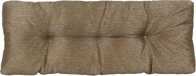Klear Vu The Gripper Omega Non-Slip Tufted Bench Cushion for Indoor Furniture, Entryway Storage, Bay Window, Corner Nook or Piano Seat, 43 Inches, 06 Gold