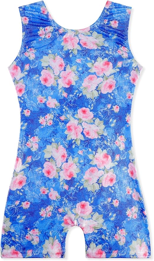 EQSJIU Leotards for Girls Gymnastics Sleeveless Sparkly Toddler Tumbling Outfits Dance Clothes Biketards for Kids 1-10 Years