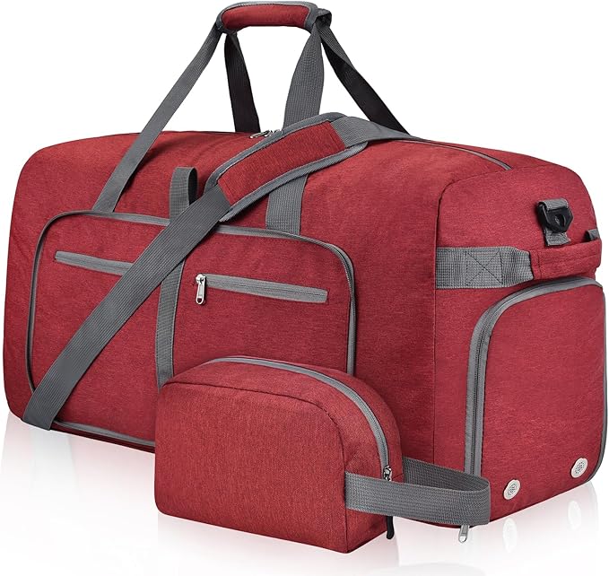 Felipe Varela Duffle Bag with Shoes Compartment and Adjustable Strap,Foldable Travel Duffel Bags for Men Women,Waterproof Duffel Bags