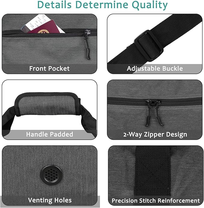 Foldable Travel Duffle Bag,Duffle Bag with Shoes Compartment and Adjustable Strap,Large Packable Travel Bags for Men Women,Waterproof Duffel Bag