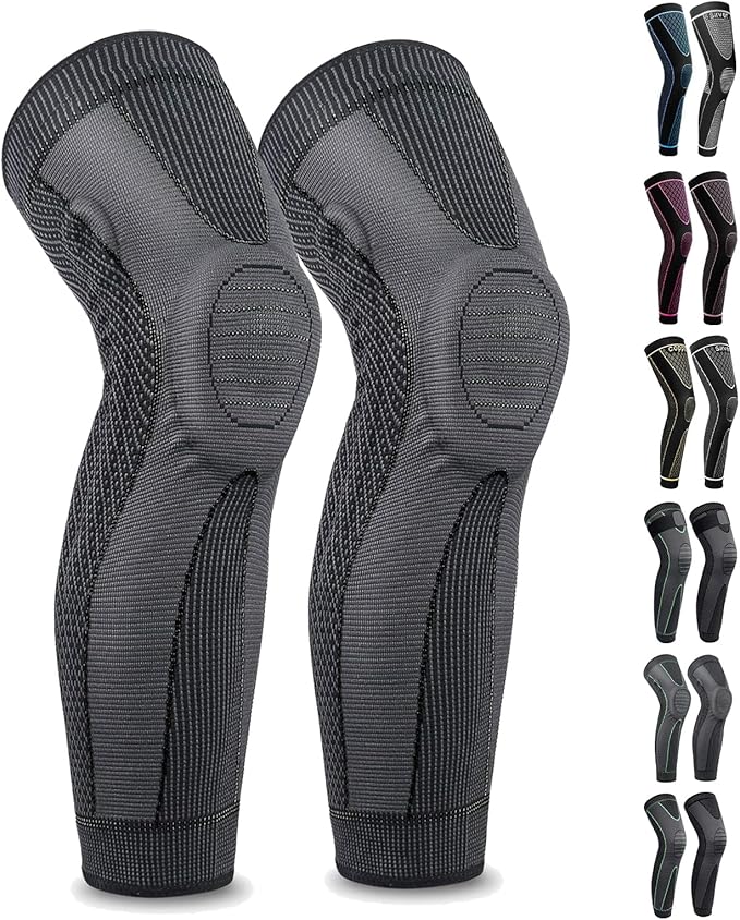 Full Leg Sleeves Long Compression Leg Sleeve Knee Sleeves Protect Leg, for Man Women Basketball, Arthritis Cycling Sport