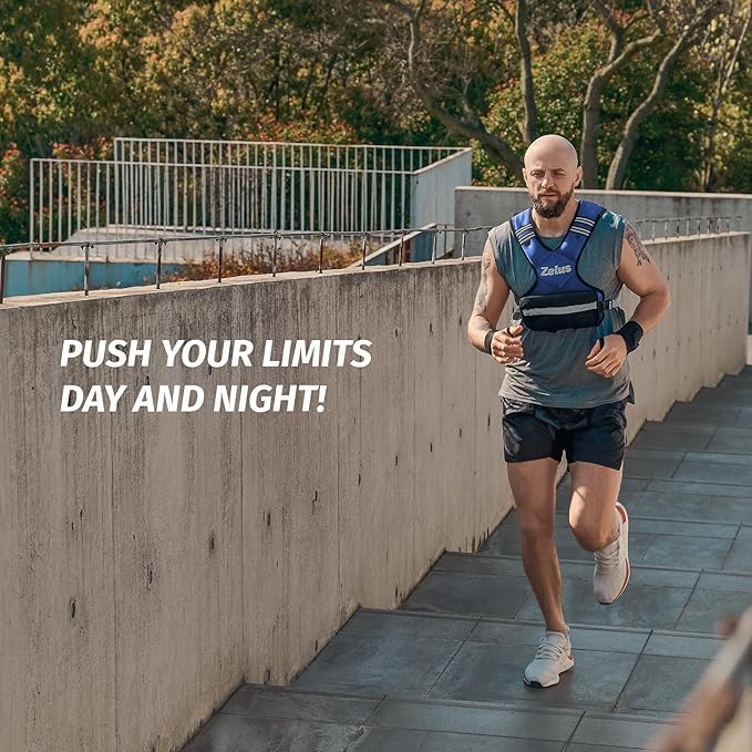 ZELUS Weighted Vest for Men and Women | 4-10lb/11-20lb/20-32lb Vest with 6 Ironsand Weights for Home Workouts | Adjustable Body Weight Vest Exercise Set for Cardio and Strength Training