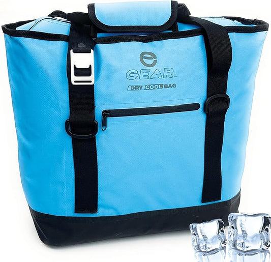 Dry Bag Cooler Tote – Collapsible, Waterproof and Leak-Proof Soft Sided Cooler Bag - Pool, Beach - 20 or 36 Cans