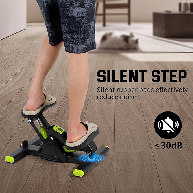 Leikefitness Steppers for Exercise Mini Stair Stepper, Cardio Workout Equipment, Twist Stair Stepper with Resistance Bands Up-Down Motion for Full Body Workout Exercise Equipment for Home