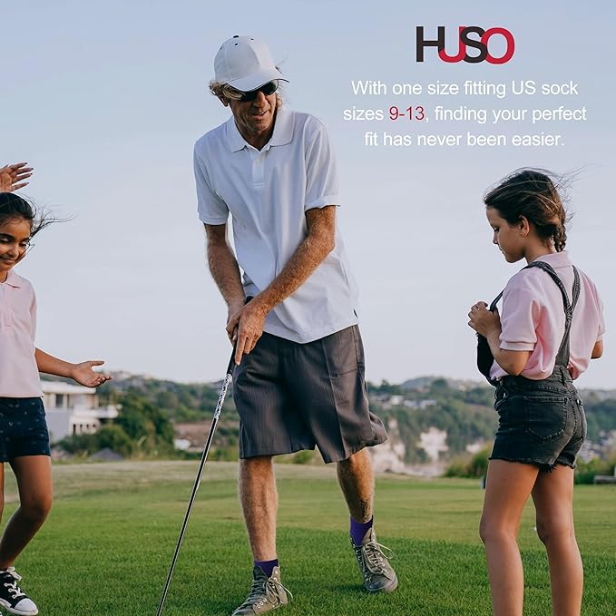 HUSO Compression Ankle Running Socks: Athletic Socks for Men Women with Cushion,Work Hiking Basketball Sport Socks 3 Pairs