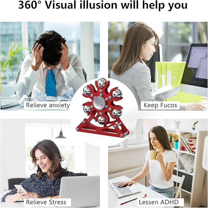 Desk-Toys for Fidget Ferris-Wheel-Spinner: 4mins Kinetic-Spinning Cool-Gadgets, Cool-Stuff Thing Toy for Office School Home Man Women Christmas, Stress-Relief Game Gifts for Adult Teen Children Kid